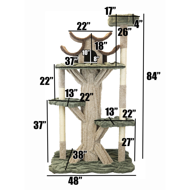 Prestige Cat Trees 84" Paradise Cat Tree & Reviews Wayfair
